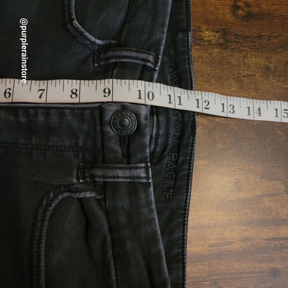 American Eagle Jeans 0 R Jegging Curvy Next Level Stretch Black Wash Denim - Picture 9 of 12